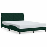 Vidaxl bedframe zonder matras 140x190 cm fluweel donkergroen
