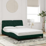 Vidaxl bedframe zonder matras 140x190 cm fluweel donkergroen