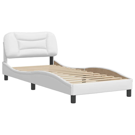 Vidaxl bedframe zonder matras hvar kunstleer wit 80x200 cm