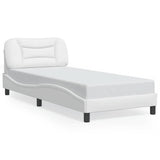 Vidaxl bedframe zonder matras hvar kunstleer wit 90x190 cm
