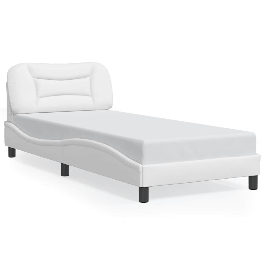 Vidaxl bedframe zonder matras hvar kunstleer wit 90x200 cm