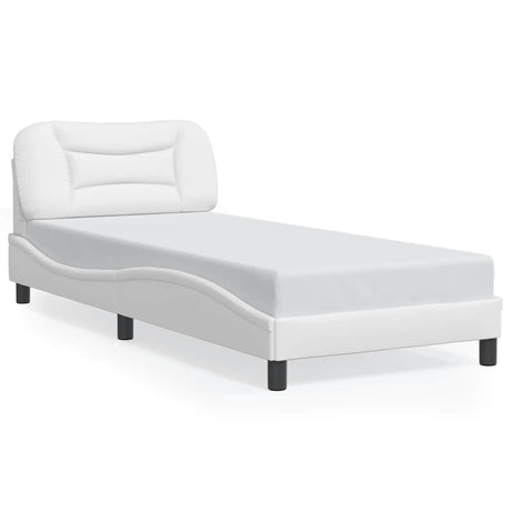 Vidaxl bedframe zonder matras hvar kunstleer wit 90x200 cm