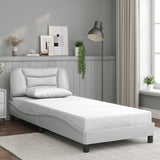 Vidaxl bedframe zonder matras hvar kunstleer wit 90x200 cm