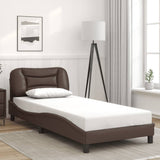 Vidaxl bedframe zonder matras hvar kunstleer bruin 90x200 cm