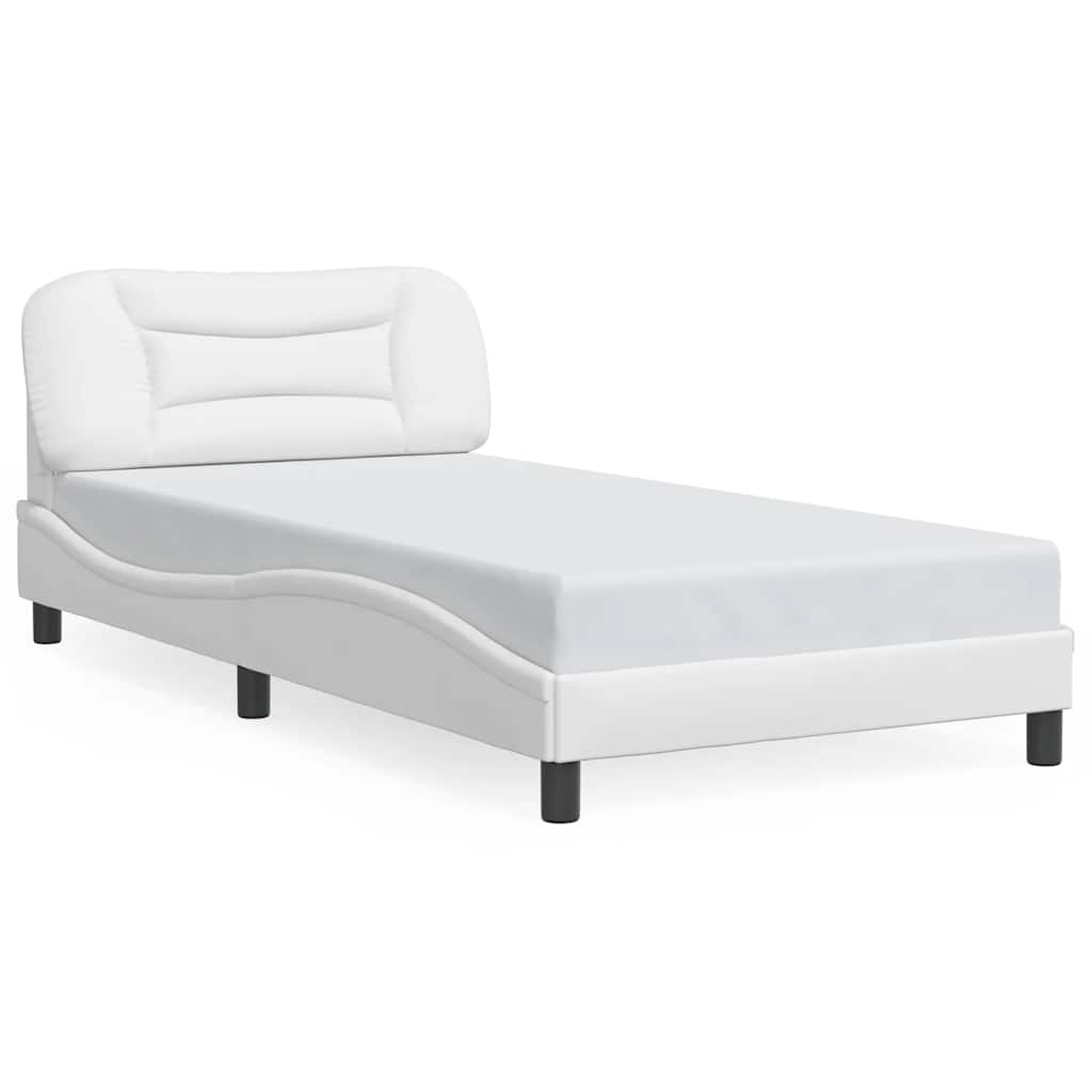 Vidaxl bedframe zonder matras hvar kunstleer wit 100x200 cm