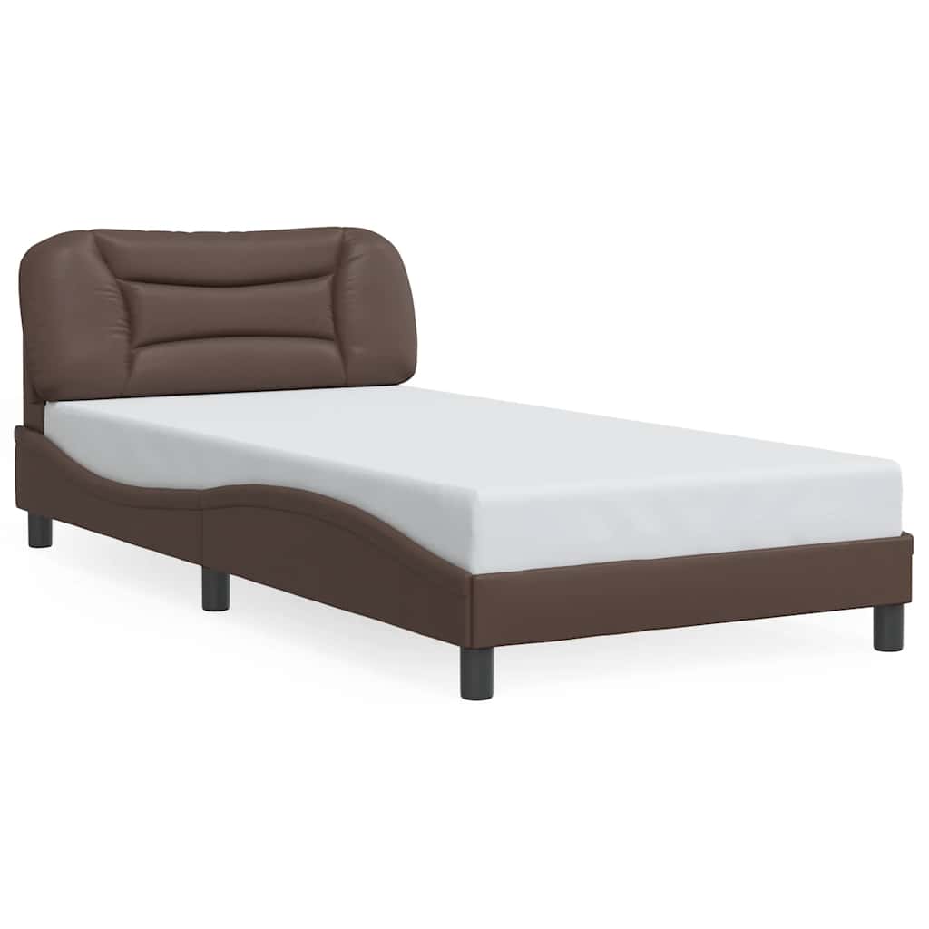 Vidaxl bedframe zonder matras hvar kunstleer bruin 100x200 cm