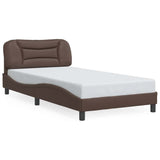 Vidaxl bedframe zonder matras hvar kunstleer bruin 100x200 cm