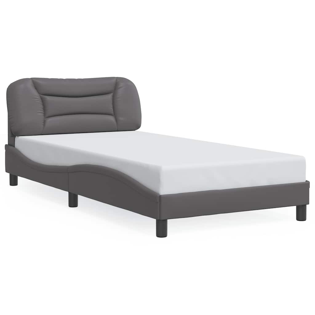 Vidaxl bedframe zonder matras hvar kunstleer grijs 100x200 cm