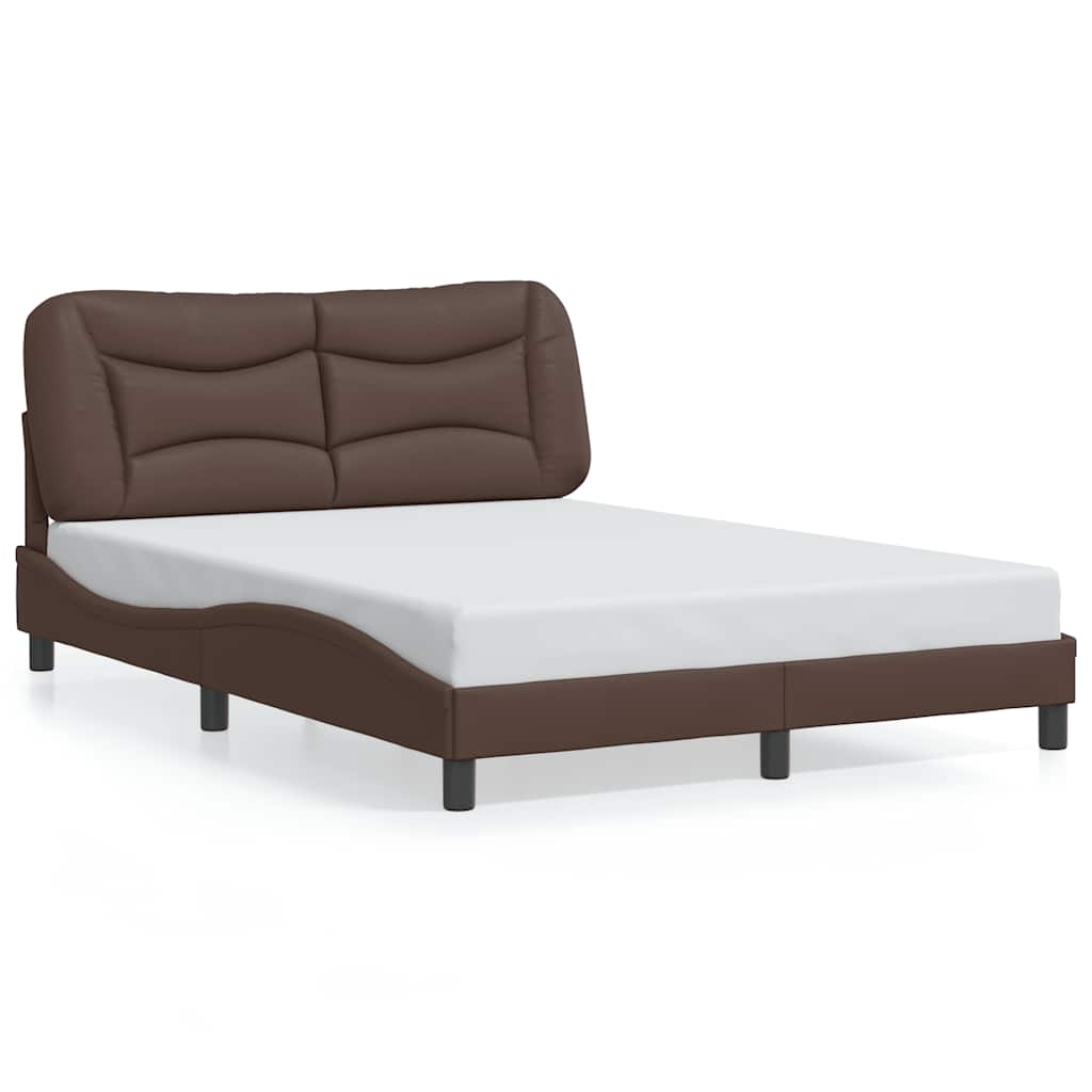 Vidaxl bedframe zonder matras hvar kunstleer bruin 120x200 cm