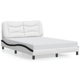 Vidaxl bedframe zonder matras hvar kunstleer zwart en wit 120x200 cm