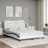 Vidaxl bedframe zonder matras hvar kunstleer zwart en wit 120x200 cm