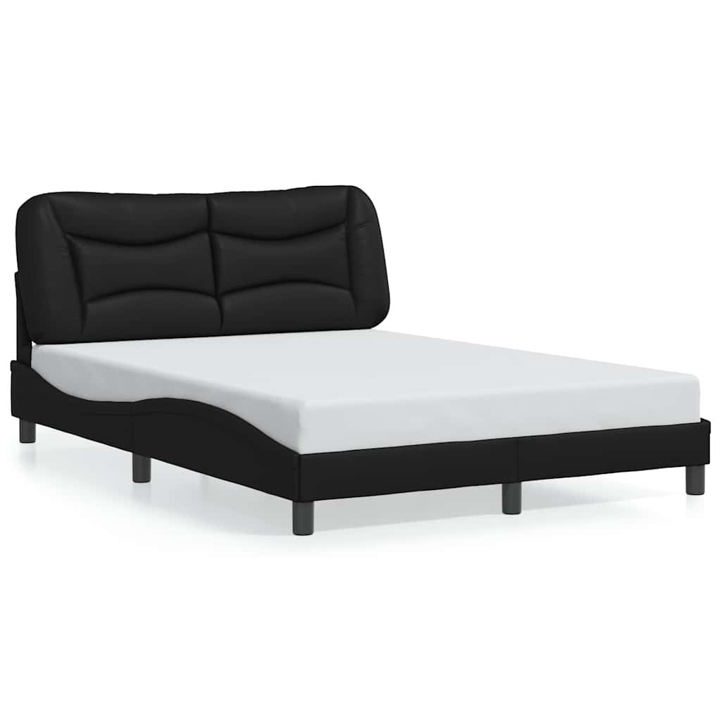 Vidaxl bedframe zonder matras hvar kunstleer zwart 140x190 cm