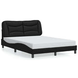 Vidaxl bedframe zonder matras hvar kunstleer zwart 140x190 cm
