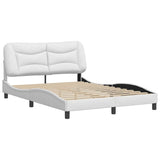Vidaxl bedframe zonder matras hvar kunstleer wit 140x190 cm