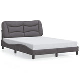 Vidaxl bedframe zonder matras hvar kunstleer grijs 140x190 cm