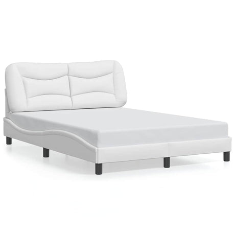 Vidaxl bedframe zonder matras hvar kunstleer wit 140x200 cm
