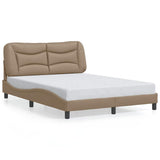 Vidaxl bedframe zonder matras hvar kunstleer cappuccinokleurig 140x200 cm
