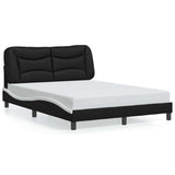 Vidaxl bedframe zonder matras hvar kunstleer zwart en wit 140x200 cm