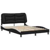 Vidaxl bedframe zonder matras hvar kunstleer zwart en wit 140x200 cm