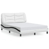 Vidaxl bedframe zonder matras hvar kunstleer zwart en wit 140x200 cm