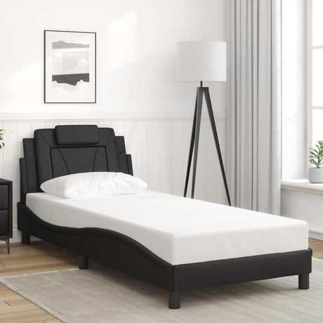 Vidaxl bedframe viana zonder matras kunstleer zwart 90x200 cm