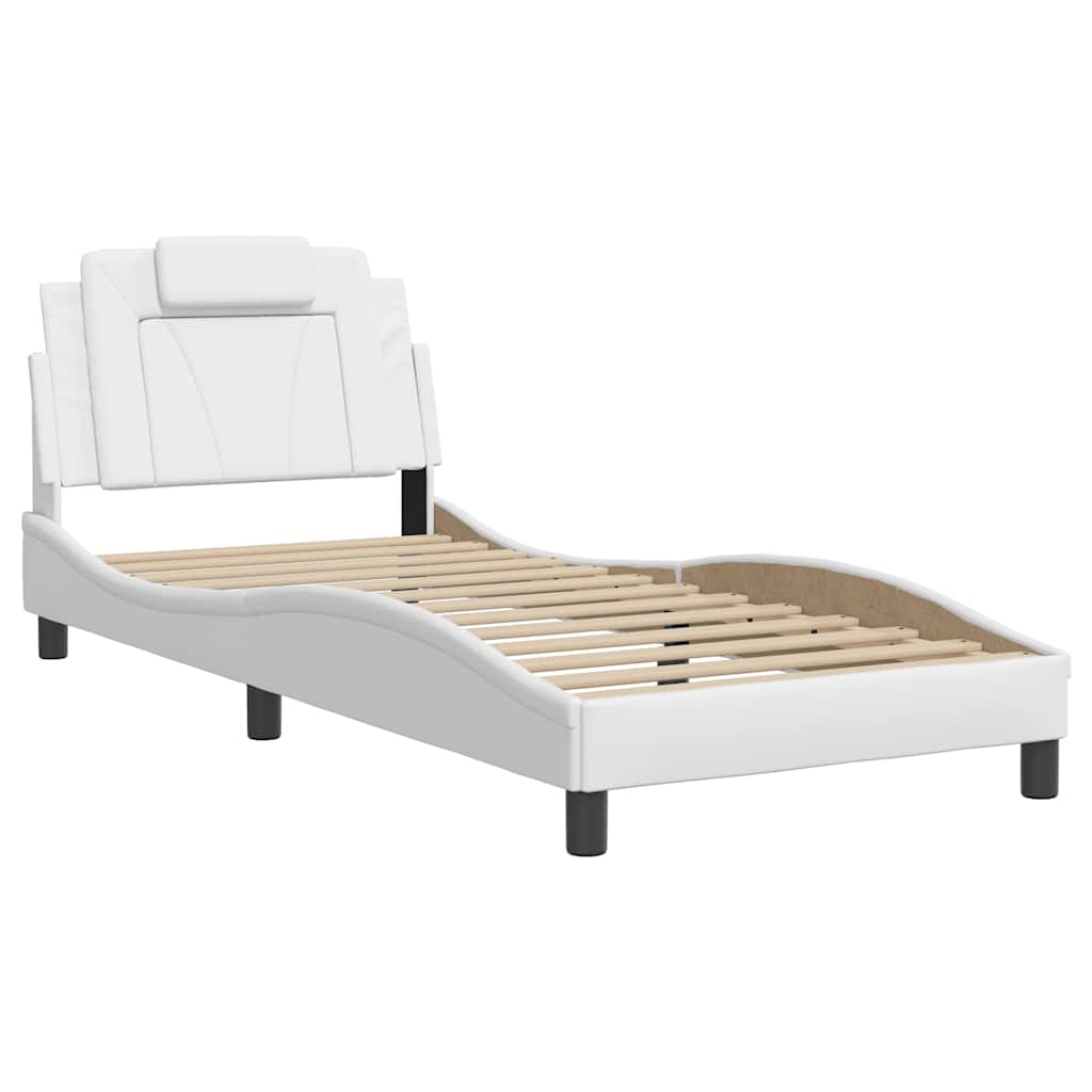 Vidaxl bedframe viana zonder matras kunstleer wit 90x200 cm