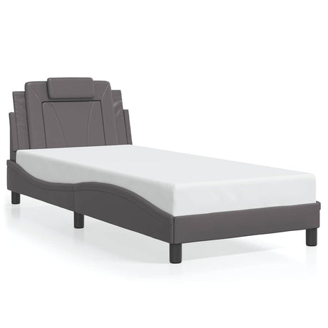 Vidaxl bedframe viana zonder matras kunstleer grijs 90x200 cm