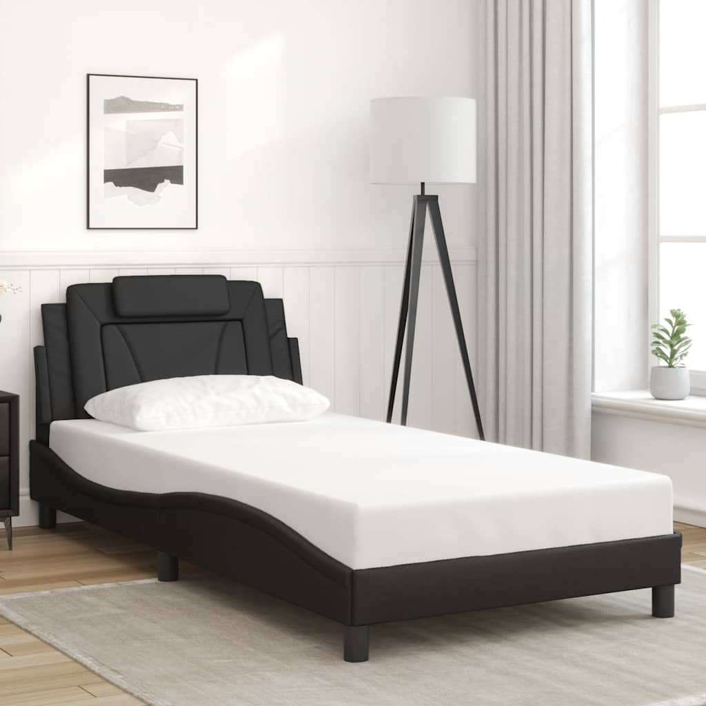 Vidaxl bedframe viana zonder matras kunstleer zwart 100x200 cm