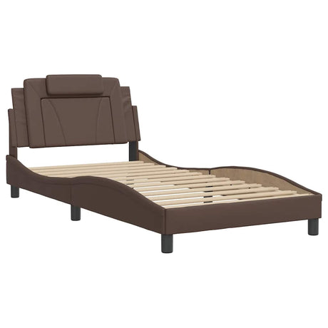 Vidaxl bedframe viana zonder matras kunstleer bruin 100x200 cm