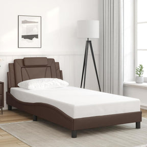 Vidaxl bedframe viana zonder matras kunstleer bruin 100x200 cm