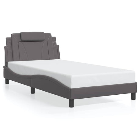 Vidaxl bedframe viana zonder matras kunstleer grijs 100x200 cm