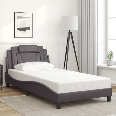 Vidaxl bedframe viana zonder matras kunstleer grijs 100x200 cm