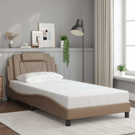 Vidaxl bedframe viana zonder matras cappuccinokleurig 100x200 cm