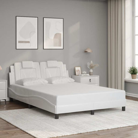 Vidaxl bedframe viana zonder matras kunstleer wit 120x200 cm