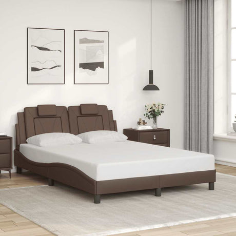 Vidaxl bedframe viana zonder matras kunstleer bruin 120x200 cm
