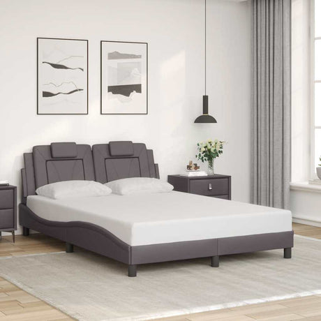 Vidaxl bedframe viana zonder matras kunstleer grijs 120x200 cm