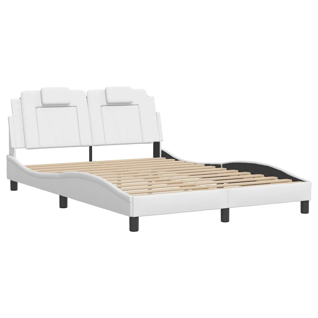 Vidaxl bedframe viana zonder matras kunstleer wit 140x190 cm