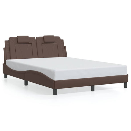Vidaxl bedframe viana zonder matras kunstleer bruin 140x190 cm