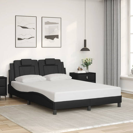 Vidaxl bedframe viana zonder matras kunstleer zwart 140x200 cm