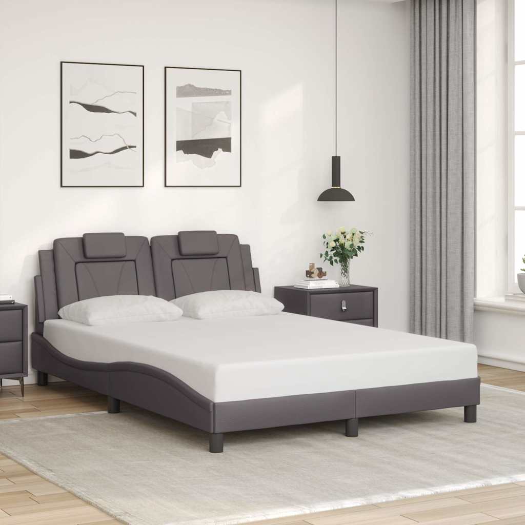 Vidaxl bedframe viana zonder matras kunstleer grijs 140x200 cm