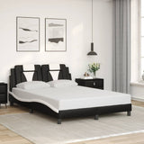 Vidaxl bedframe viana zonder matras kunstleer zwart en wit 140x200 cm