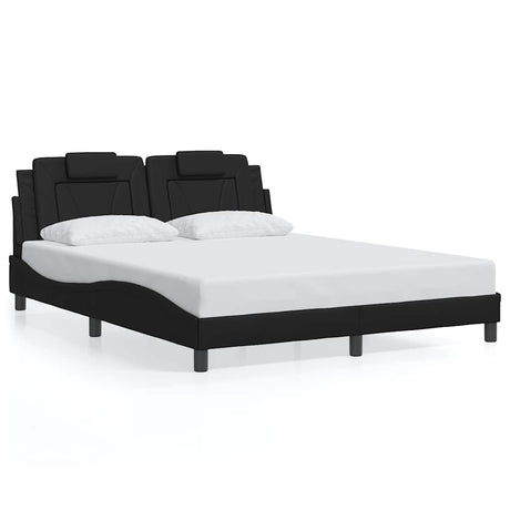 Vidaxl bedframe viana zonder matras kunstleer zwart 160x200 cm