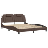 Vidaxl bedframe viana zonder matras kunstleer bruin 160x200 cm