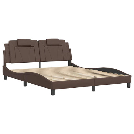 Vidaxl bedframe viana zonder matras kunstleer bruin 160x200 cm