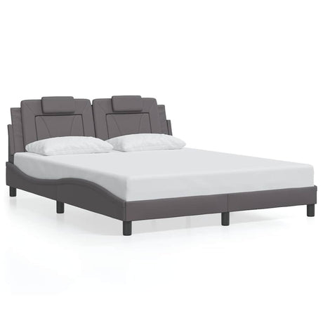 Vidaxl bedframe viana zonder matras kunstleer grijs 160x200 cm
