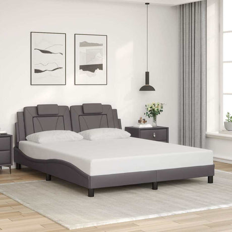 Vidaxl bedframe viana zonder matras kunstleer grijs 160x200 cm