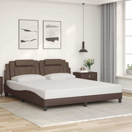 Vidaxl bedframe viana zonder matras kunstleer bruin 180x200 cm