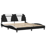 Vidaxl bedframe viana zonder matras kunstleer zwart en wit 180x200 cm