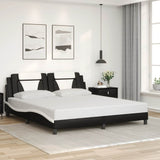 Vidaxl bedframe viana zonder matras kunstleer zwart en wit 180x200 cm