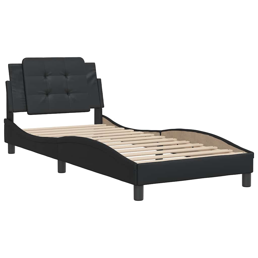 Vidaxl bedframe zonder matras zadar kunstleer zwart 80x200 cm